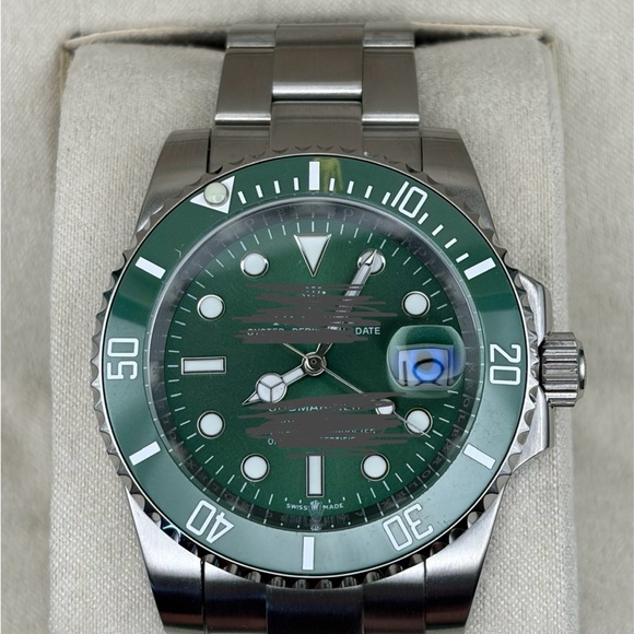 Green Stainless Steel Men's Watch